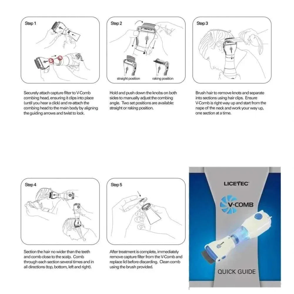 Electric V-Comb Anti Lice Machine (with Box)